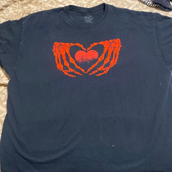 NEON RIOT double heart XXL T-shirt - Picture 1 of 4